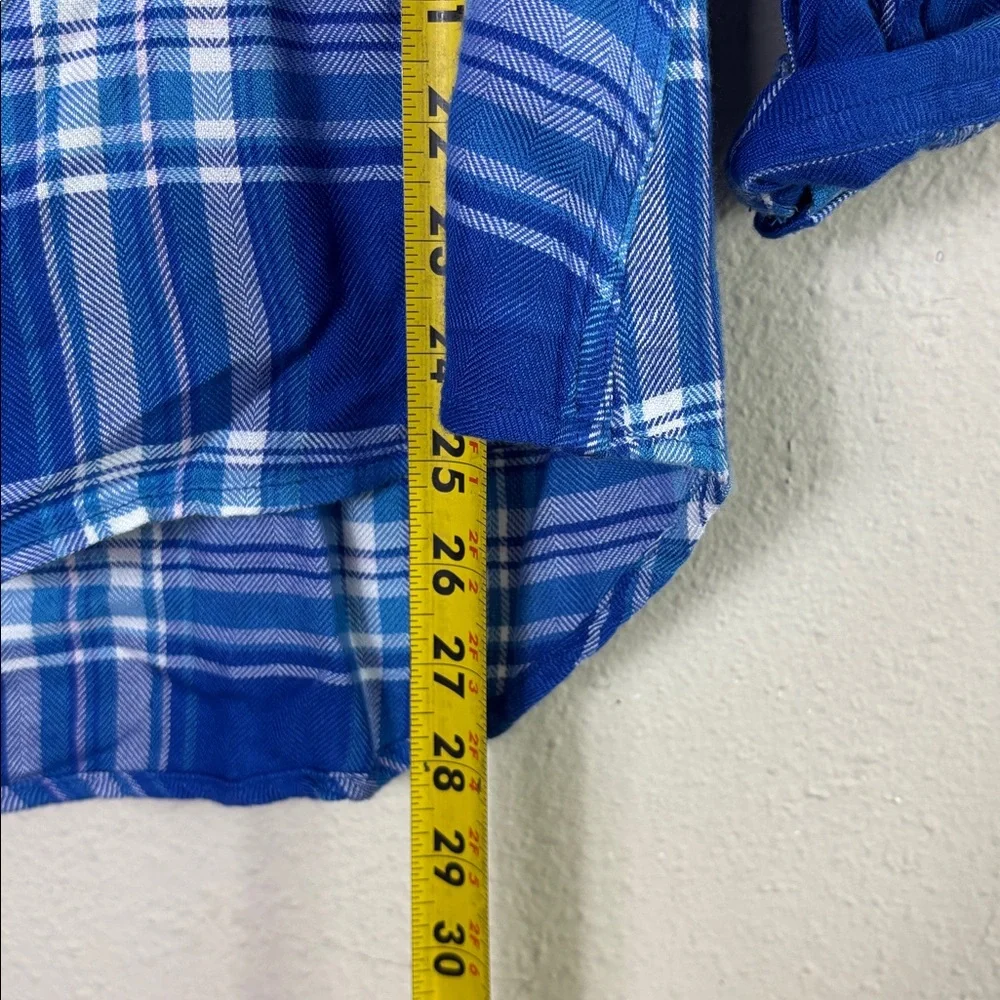Rails Blue Plaid Button Down Shirt w/Pocket size Medium - Picture 9 of 9